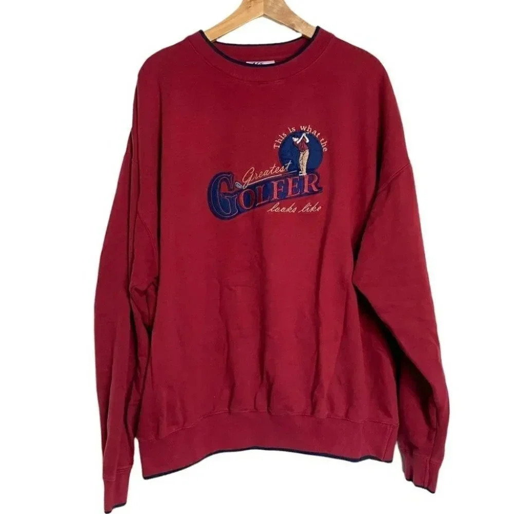 VTG MC Sport XXL‎ red “This is what the Greatest Golfer looks like” sweatshirt